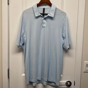 Mens - Lululemon Sport Logo Polo Light Blue - XL